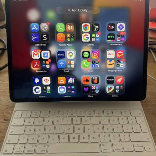 Apple iPad Pro M2 12.9 6th Gen Space Gray 1TB with White Magic Keyboard Bundle