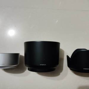 Panasonic 全新未用M43無反相機鏡頭用Hoods三款~~~HH025、H-FS014042、H-FS045-200