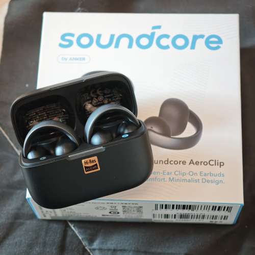 90%新 Anker Soundcore AeroClip 耳夾式藍牙耳機 LDAC EarClip耳機 黑色 長續航