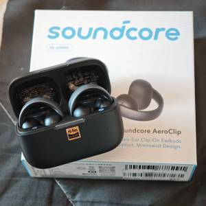 90%新 Anker Soundcore AeroClip 耳夾式藍牙耳機 LDAC EarClip耳機 黑色 長續航