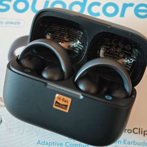 90%新 Anker Soundcore AeroClip 耳夾式藍牙耳機 LDAC EarClip耳機 黑色 長續航