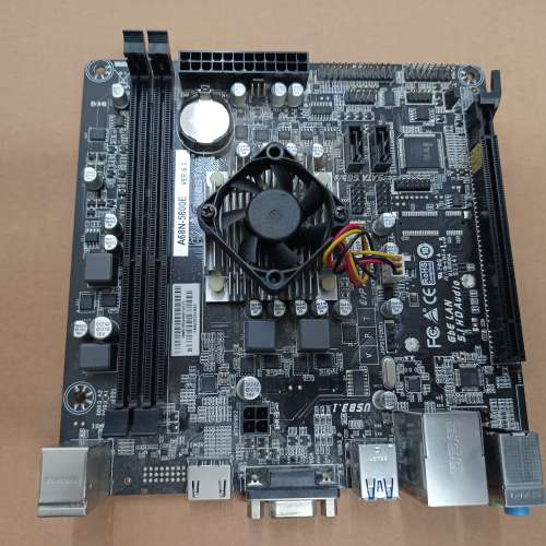 ( ITX) 新淨BIOSTAR A68N-5600E DDR3 底板連背板