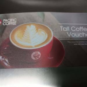 pacific coffee tall coffee voucher 太平洋咖啡 換領券 2張