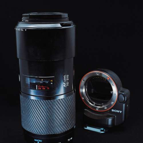 Sony A7S 、FE 24-70mm f/4、Minolta AF Zoom 70-210mm f/4 、LA-EA4