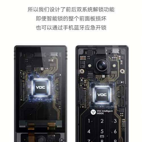 專業電子門鎖安裝師傅📌VOC智能鎖AI人臉大屏可視掌靜脈家用指紋鎖智能防盜電子門鎖S1
