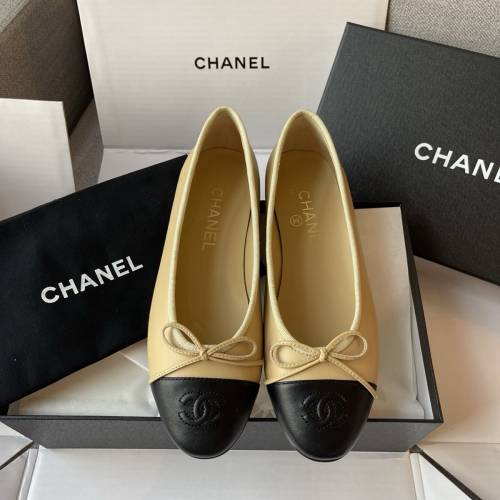 Chanel 經典杏色芭蕾舞鞋 平底鞋
