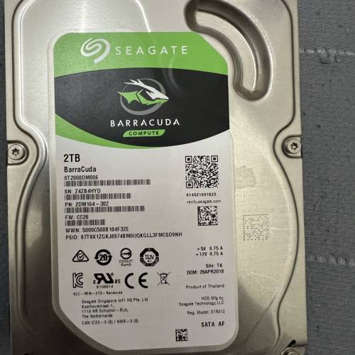 出售HDD機械硬盤1TB  2TB  3TB  4TB請睇內容價格