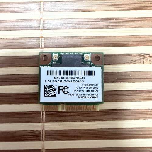 Realtek 8188CE Mini PCIe 筆電無線網卡 Wi-Fi