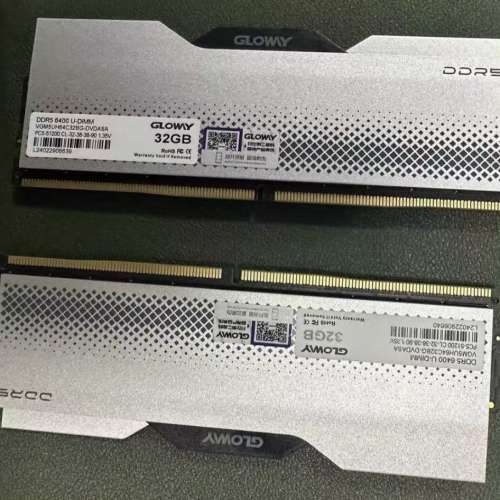 Gloway 光威龙武 64G （32Gx2）DDR5 6400台式内存