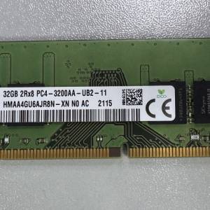 SK Hynix DDR4 3200MHz 32GB 桌面電腦 RAM 記憶體 一條 二手 私人自讓