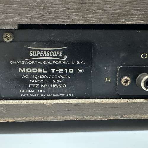 美國SUPERSCOPE 手調式收音頭 (marantz)