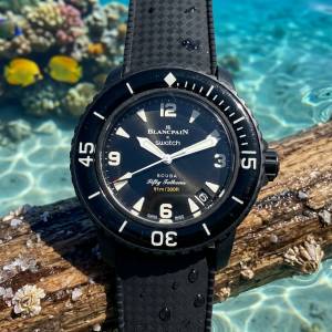 寶珀 Blancpain x Swatch Ocean of Storms 全黑潛水錶