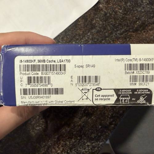 intel i9-14900KF 24 cores CPU處理器