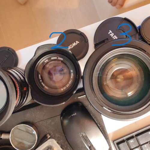 放6支副廠及有原廠NIKON AF或AFD及手動對焦變焦鏡全部共=$5000