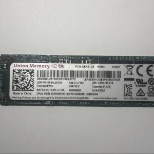 Union Memory AH631 512GB m.2 nvme PCIe 3.0 SSD