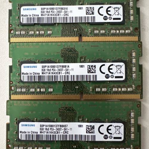 三星DDR4 8G 2400MHz筆記本內存條｜型號M471A1K43CB1-CRC