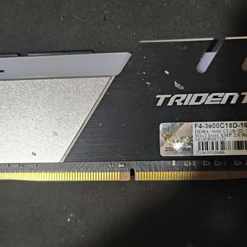 G.Skill Trident Z Neo RGB DDR4 3600 8GB 一條
