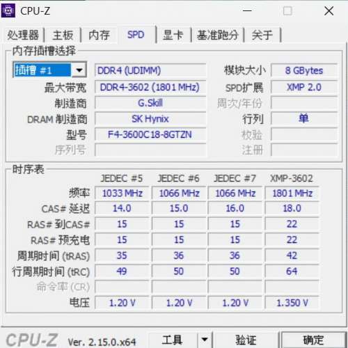 G.Skill Trident Z Neo RGB DDR4 3600 8GB 一條