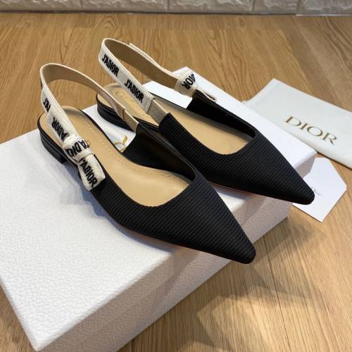 Dior 後織帶平底涼鞋