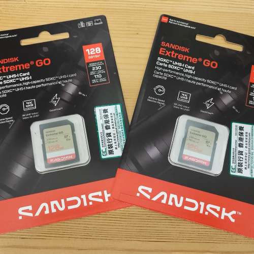 全新 SanDisk Extreme GO SDXC UHS-I 記憶卡 128GB