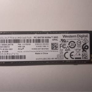 Western Digital WD SN730 512GB m.2 nvme PCIE 3.0 SSD