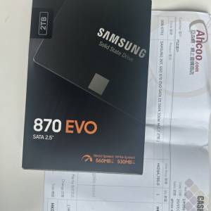 【全港現貨斷市】全新未拆 Samsung 870 EVO 2TB SATA 2.5吋 SSD (行貨有單/原廠5年保)