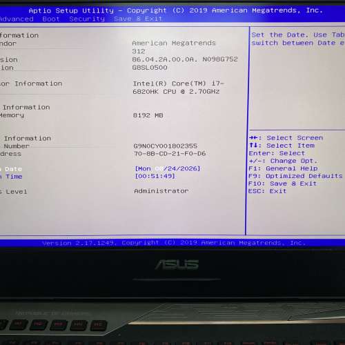 ASUS G752V零件問題機