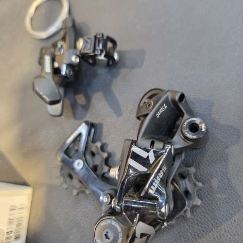 SRAM X4 7速 後變速器 及 7速波撥 及 7速飛輪