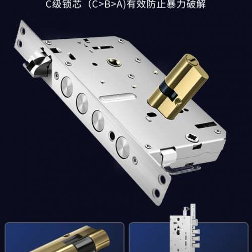 一站式代購連安裝智能門鎖🔒雲漫 人臉識別指紋鎖可視電子密碼鎖家用防盜門鎖全自動...
