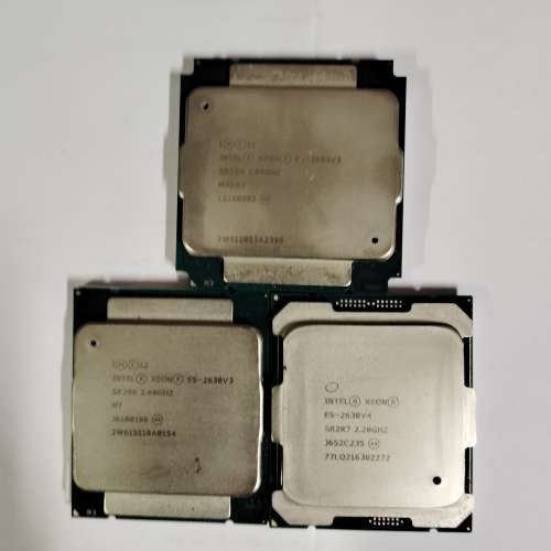 E5 2630V4 2.2Ghz x 1, E2630V3 2.4Ghz x 1, E2683V3 2.0Ghz x 1