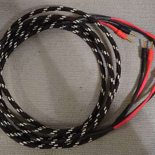 Inakustik Ls-1002喇叭線9呎長一對，90%新&ldquo;蕉头$1250 ，名師代工，配上鍍金蕉头，...