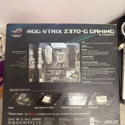 Asus ROG Z370G 主板 全新行貨未使用