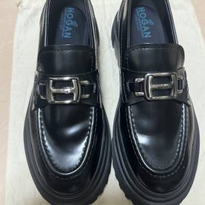 Hogan H629 拋光皮革厚底樂福鞋