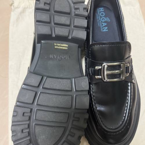 Hogan H629 拋光皮革厚底樂福鞋