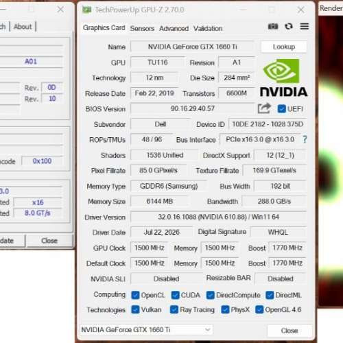 Dell G5 5090 i7 9700k 16GB DDR4 512GB Nvme SSD Nvidia GTX 1660ti GPU