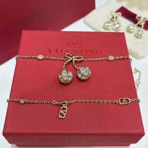 Valentino 櫻桃造型 頸鏈 女款 金色