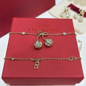 Valentino 櫻桃造型 頸鏈 女款 金色