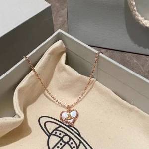 Vivienne Westwood 心形 頸鏈 女款 粉色