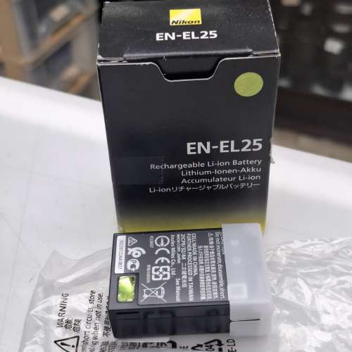Nikon EN-EL25 原廠鋰電池，適用於 Nikon Z 50、Z fc 及 Z 30 等無反光鏡數位相機...