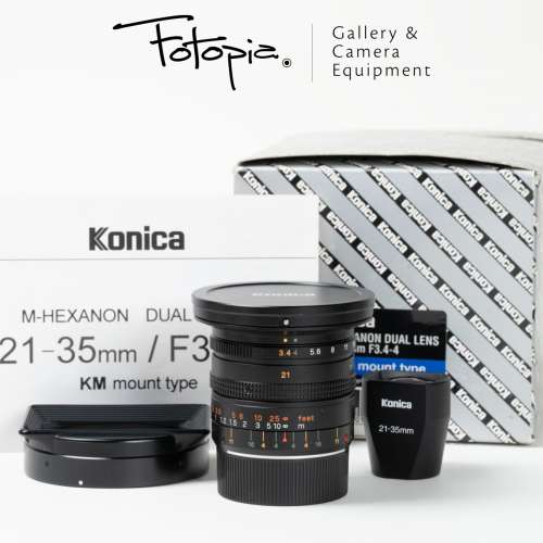 || Konica M-Hexanon Dual Lens 21-35mm F3.4-4 with packing ||