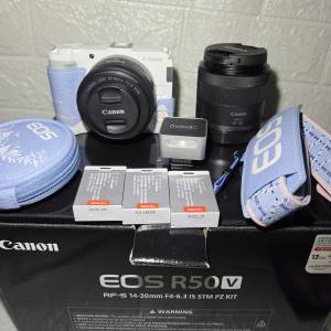 Canon r50v rfs14-30mm rf16mmf2.8 閃光燈 兩支鏡