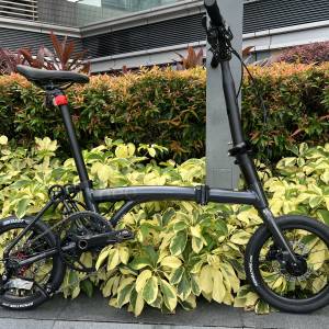 亮光黑色 2026 新款 JAVA NEO 3速 桶軸碟剎 14吋 鋁合金折叠車 （ 三折叠小布 國布...