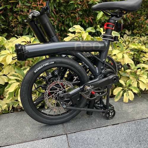 亮光黑色 2026 新款 JAVA NEO 3速 桶軸碟剎 14吋 鋁合金折叠車 （ 三折叠小布 國布...