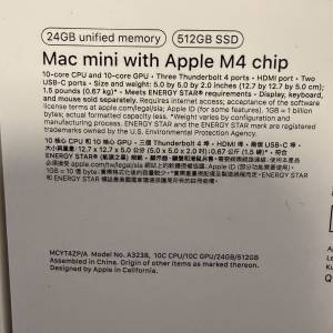 Mac Mini / MacMini 24GB/512GB，配備 Apple Care+ 保修至 2029 年