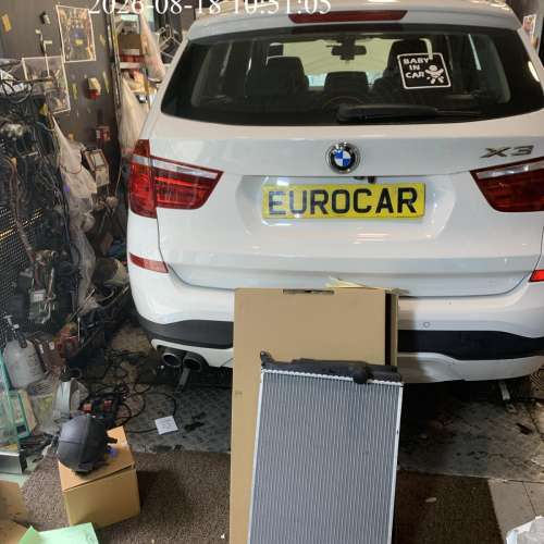 沙田 車房 BMW /寶馬    更換 水泵 水膽 水箱