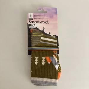 Smartwool Hike Crew Full Cushion Socks Unisex Size M - Olive Green Orange - USA