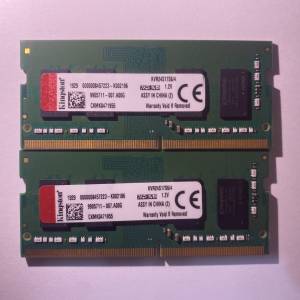 (一對)Kingston 4GB DDR4 2400MHz SODIMM notebook RAM