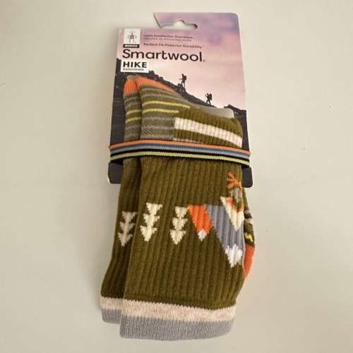 Smartwool Hike Crew Full Cushion Socks Unisex S/M - Olive Green Colour - USA