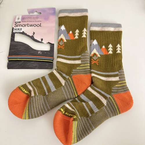 Smartwool Hike Crew Full Cushion Socks Unisex S/M - Olive Green Colour - USA