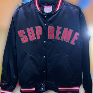 Supreme x mitchell & ness 黑色外套（全新）（細碼）